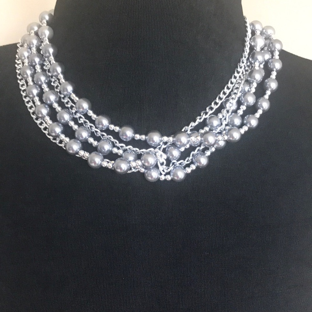By The Bay Necklace & Earring Set 18” silver chain